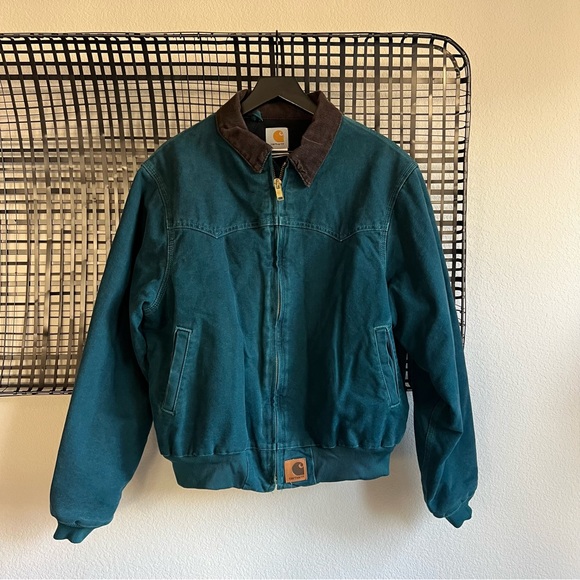 Carhartt Other - Vintage Carhartt Santa Fe J14DTL western style jacket deep teal blue rare